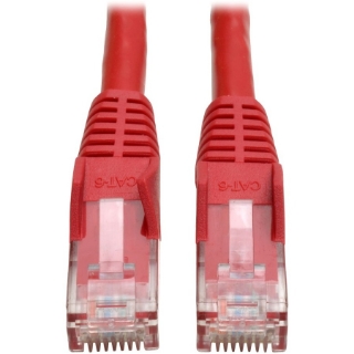 Picture of Tripp Lite 1ft Cat6 Gigabit Snagless Molded Patch Cable RJ45 M/M Red 1'