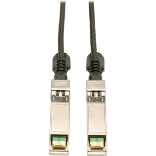 Picture of Tripp Lite 2.5M SFP+ 10Gbase-CU Twinax Passive Copper Cable SFP-H10GB-CU2-5M Compatible Black 8ft 8'