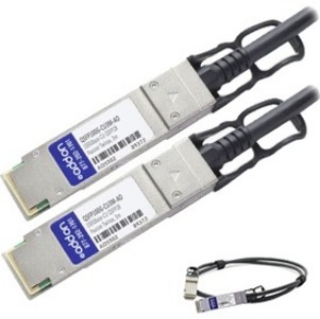 Picture of AddOn Cisco QSFP100G-CU3M Compatible TAA Compliant 100GBase-CU QSFP28 to QSFP28 Direct Attach Cable (Passive Twinax, 3m)