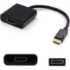 Picture of HP QK108AV Compatible DisplayPort 1.2 Male to HDMI 1.3 Female Black Adapter Which Requires DP++ For Resolution Up to 2560x1600 (WQXGA)