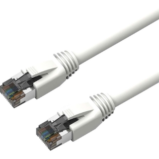 Picture of Axiom 35FT CAT8 2000mhz S/FTP Shielded Patch Cable Snagless Boot (White)