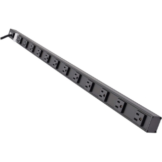 Picture of Tripp Lite 12 Outlet Power Strip 5-15R 15' Cord Vertical 5-15P 15A 36" Black