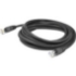 Picture of AddOn 0.5ft RJ-45 (Male) to RJ-45 (Male) Black Cat6A Straight Shielded Twisted Pair PVC Copper Patch Cable