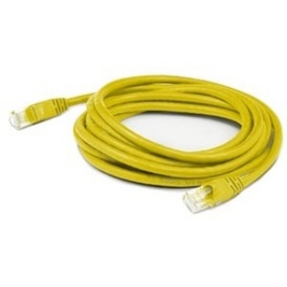 Picture of AddOn 1ft RJ-45 (Male) to RJ-45 (Male) Yellow Cat6A UTP PVC Copper Patch Cable