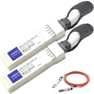 Picture of AddOn Dell AOC-SFP-10G-10M Compatible TAA Compliant 10GBase-AOC SFP+ to SFP+ Direct Attach Cable (850nm, MMF, 10m)