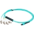 Picture of AddOn 3m Juniper Networks MTP-4LC-M3M Compatible MPO (Female) to 8xLC (Male) 8-Strand Aqua OM3 Fiber Fanout Cable