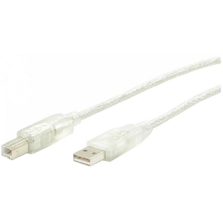 Picture of StarTech.com 6 ft Clear A to B USB 2.0 Cable - M/M