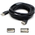 Picture of AddOn 10ft USB 2.0 (A) Male to Female Black Cable