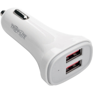 Picture of Tripp Lite USB Car Charger Dual-Port with Autosensing 5V 4.8A Fast Charger for Tablets and Cell Phones