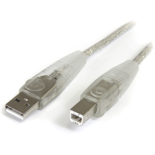 Picture of StarTech.com StarTech.com - Transparent USB 2.0 cable - 4 pin USB Type A (M) - 4 pin USB Type B (M) - ( USB / Hi-Speed USB ) - 10 ft