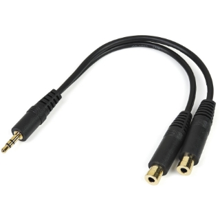 Picture of StarTech.com StarTech.com Stereo Splitter Cable - Phono Stereo 3.5mm (M) - Phono 2x Stereo (F) - 6in