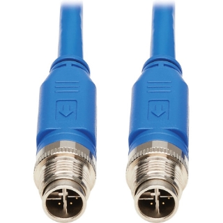 Picture of Tripp Lite NM12-601-01M-BL M12 X-Code Cat6 Ethernet Cable, M/M, Blue, 1 m (3.3 ft.)
