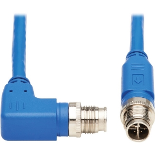 Picture of Tripp Lite NM12-603-03M-BL M12 X-Code Cat6 Ethernet Cable, M/M, Blue, 3 m (9.8 ft.)