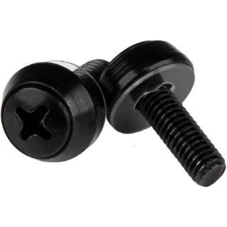 Picture of StarTech.com M5 x 12mm - Screws - 100 Pack, Black - M5 Mounting Screws for Server Rack & Cabinet