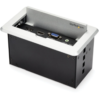 Picture of StarTech.com Conference Table Connectivity Box for A/V - USB Charging - LAN - HDMI / VGA / DisplayPort Inputs - HDMI Output - 4K