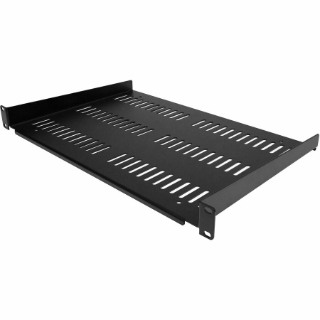 Picture of StarTech.com 1U Vented Server Rack Cabinet Shelf - Fixed 12" Deep Cantilever Rackmount Tray for 19" Data/AV/Network Enclosure w/Cage Nuts