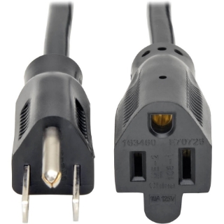 Picture of Tripp Lite 1ft Power Cord Extension Y Splitter Cable 5-15P to 5-15R 10A 18AWG 1'