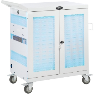 Picture of Tripp Lite Safe-IT UV Sanitizing Charging Cart 32-Port USB Antimicrobial for iPad and Android Tablet White