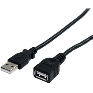 Picture of StarTech.com 10 ft Black USB 2.0 Extension Cable A to A - M/F