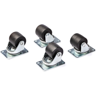 Picture of StarTech.com Heavy Duty Casters for Server Racks/Cabinets, Set of 4 Universal M6 2-inch Caster Wheels Kit, 45x75mm Pattern Casters, Swivel