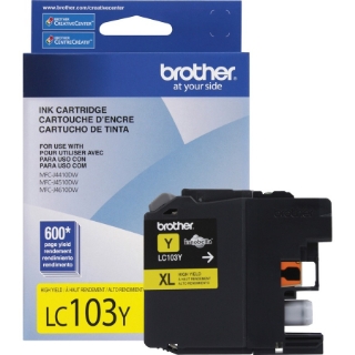 Picture of Brother Genuine Innobella LC103Y High Yield Yellow Ink Cartridge