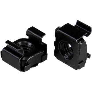 Picture of StarTech.com M5 Cage Nuts - 100 Pack, Black - M5 Mounting Cage Nuts for Server Rack & Cabinet