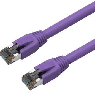 Picture of Axiom 50FT CAT8 2000mhz S/FTP Shielded Patch Cable Snagless Boot (Purple)