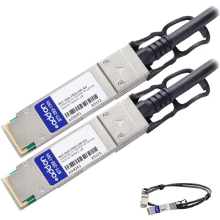 Picture of AddOn Dell DAC-Q28-100G-5M Compatible TAA Compliant 100GBase-CU QSFP28 to QSFP28 Direct Attach Cable (Passive Twinax, 5m)