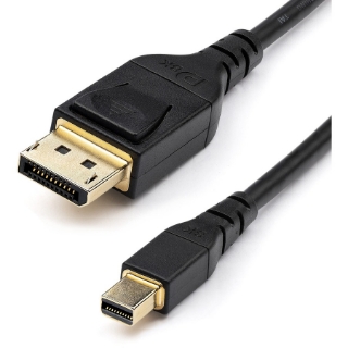 Picture of StarTech.com 3ft 1m VESA Certified Mini DisplayPort to DisplayPort 1.4 Cable, 8K 60Hz HBR3 HDR, Super UHD 4K 120Hz, mDP to DP Slim Cord