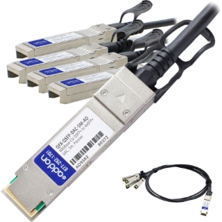 Picture of AddOn Juniper Networks QFX-QSFP-DAC-5M Compatible TAA Compliant 40GBase-CU QSFP+ to QSFP+ Direct Attach Cable (Passive Twinax, 5m)
