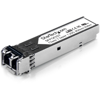 Picture of StarTech.com Cisco SFP-GE-S Compatible SFP Module - 1000BASE-SX - 1GE Gigabit Ethernet SFP 1GbE Multimode Fiber MMF Optic Transceiver