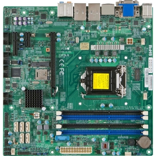 Picture of Supermicro X10SLQ Server Motherboard - Intel Q87 Express Chipset - Socket H3 LGA-1150 - Micro ATX