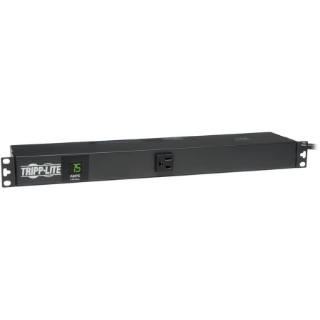 Picture of Tripp Lite PDU Metered 120V 15A 5-15R 13 Outlet 5-15P Horizontal 1URM 6ft Cord