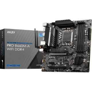 Picture of MSI B660M-A WIFI DDR4 Desktop Motherboard - Intel B660 Chipset - Socket LGA-1700 - Intel Optane Memory Ready - Micro ATX