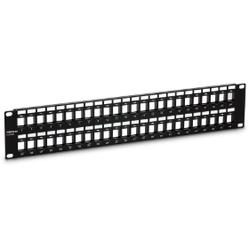 Show details for TRENDnet 48-Port Blank Keystone 2U HD Patch Panel, 2U 19" Rackmount Housing, HD Keystone Network Patch Panel, Recommended With TC-K25C6 & TC-K50C6 Cat6 Keystone Jacks (Sold Separately), Black, TC-KP48 Picture of TRENDnet 48-Port Blank Keystone 2U HD Patch Panel, 2U 19" Rackmount Housing, HD Keystone Network Patch Panel, Recommended With TC-K25C6 & TC-K50C6 Cat6 Keystone Jacks (Sold Separately), Black, TC-KP48