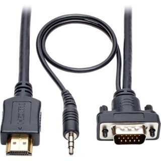 Picture of Tripp Lite HDMI to VGA Adapter Converter Cable Active + 3.5mm M/M 1080p 6ft 6'