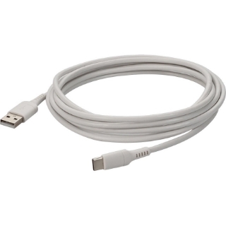 Picture of AddOn 3.0m (9.8ft) USB-C Male to USB 2.0 (A) Male Sync and Charge White Cable
