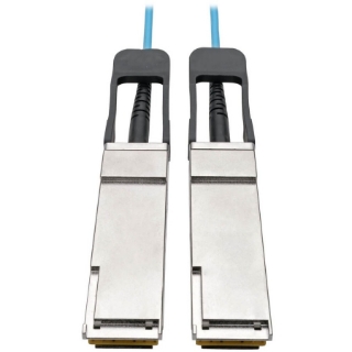 Picture of Tripp Lite QSFP+ to QSFP+ Active Optical Cable - 40Gb, AOC, M/M, Aqua, 3 m (9.8 ft.)