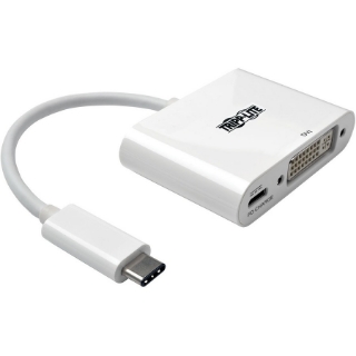 Picture of Tripp Lite USB C to DVI Video Adapter Converter w/ USB-C PD Charging, USB Type C to DVI, USB-C to DVI, USB Type-C to DVI