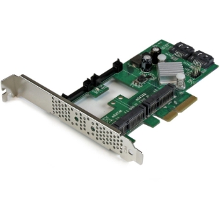 Picture of StarTech.com 2 Port PCI Express 2.0 SATA III 6Gbps RAID Controller Card w/ 2 mSATA Slots and HyperDuo SSD Tiering