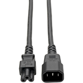 Picture of Tripp Lite 6in Laptop Power Cord Adapter Cable C14 to C5 2.5A 18AWG 6"