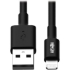 Picture of Tripp Lite 10ft Lightning USB/Sync Charge Cable for Apple Iphone / Ipad Black 10'