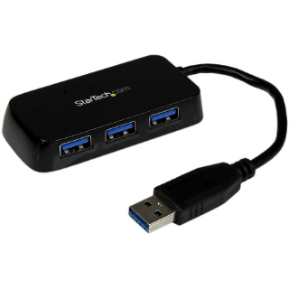 Picture of StarTech.com Portable 4 Port SuperSpeed Mini USB 3.0 Hub - Black