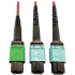 Picture of Tripp Lite Multimode Fiber Optic Cable MTP/MPO-APC to x2 12F MTP/MPO-UPC F/F 1M