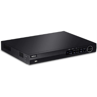 Picture of TRENDnet 16-Channel H.264/H.265 PoE+ NVR, 1080p HD, up to 12TB storage (HDDs not included), Supports one 4K Camera Channel, 16 PoE+ ports, 150W PoE Power Budget, Rackmount, TV-NVR416