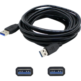 Picture of AddOn 1ft USB 3.0 (A) Male to USB 3.0 (B) Male Black Cable