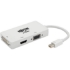 Picture of Tripp Lite Mini DisplayPort 1.2 to VGA/DVI/HDMI Adapter Converter 4K White mDP to VGA / DVI / HDMI 6in