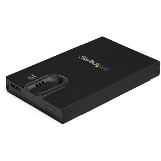 Picture of StarTech.com Biometric Enclosure - 256-bit AES Encrypted USB 3.0 External Hard Drive Enclosure 2.5" SATA HDD/SSD - Fingerprint & Password