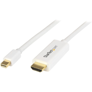 Picture of StarTech.com Mini DisplayPort to HDMI Converter Cable - 3 ft (1m) - 4K - White