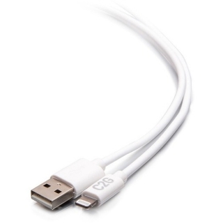 Picture of C2G 6ft Lightning to USB A - Power, Sync and Charging Cable - MFi - White